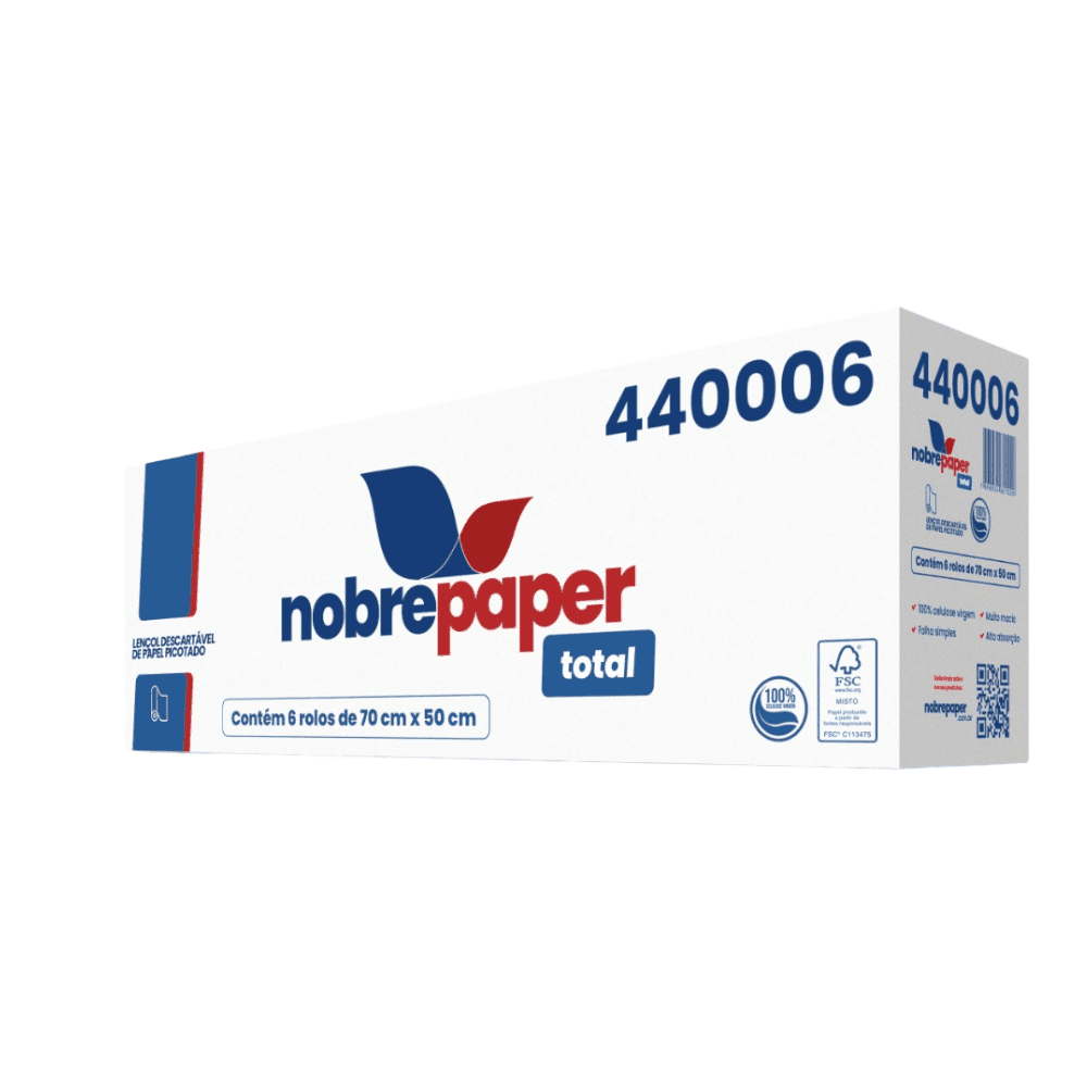 Lençol Hospitalar de Papel 70x50 100% Celulose Nobre Caixa com 6 rolos. Categoria Papéis. Subcategoria Lençol Hospitalar. Marca Nobre Paper. Quantidade 6 rolos. Casa Limpa em São Paulo, Rua Apinajés 1484, Sumaré.