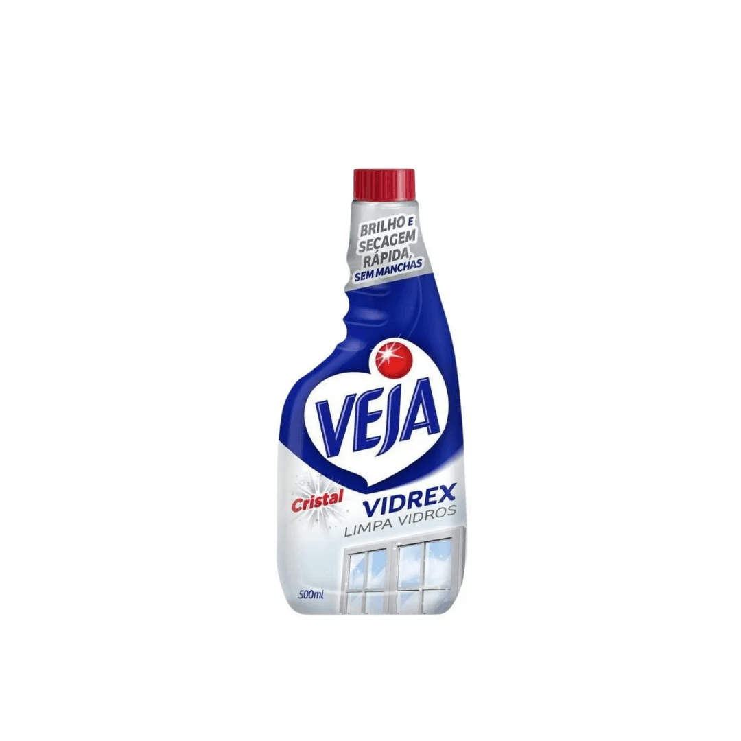 Limpa Vidro Cristal Vidrex Veja Refil 500ml. Categoria Produtos de Limpeza. Subcategoria Limpa Vidro. Marca Veja. Quantidade 500ml. Casa Limpa em São Paulo, Rua Apinajés 1484, Sumaré.