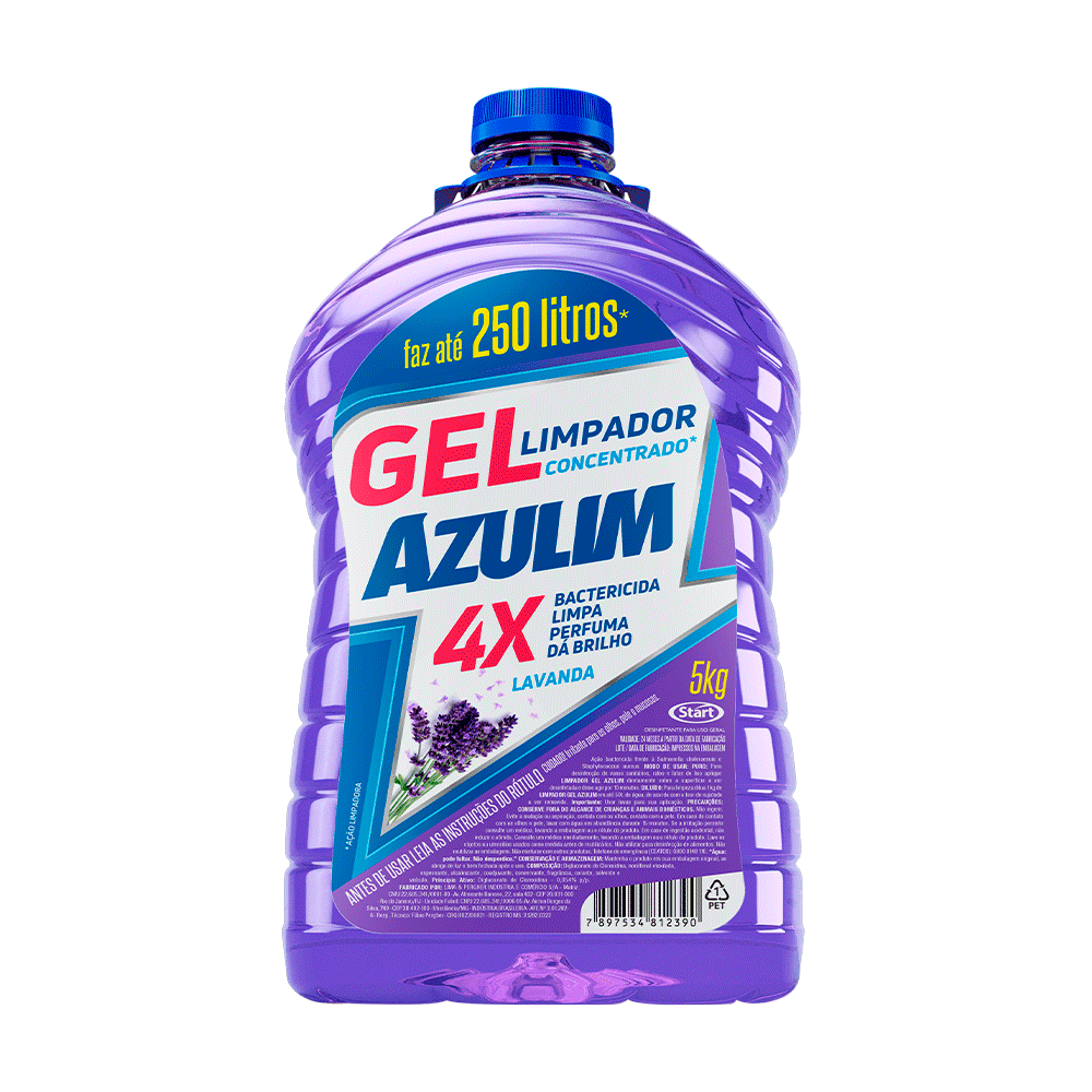 Limpador Concentrado Desinfetante em Gel Lavanda Azulim Start 5KG. Categoria Produtos de Limpeza. Subcategoria Desinfetantes. Marca Azulim. Quantidade 5KG. Casa Limpa em São Paulo, Rua Apinajés 1484, Sumaré.