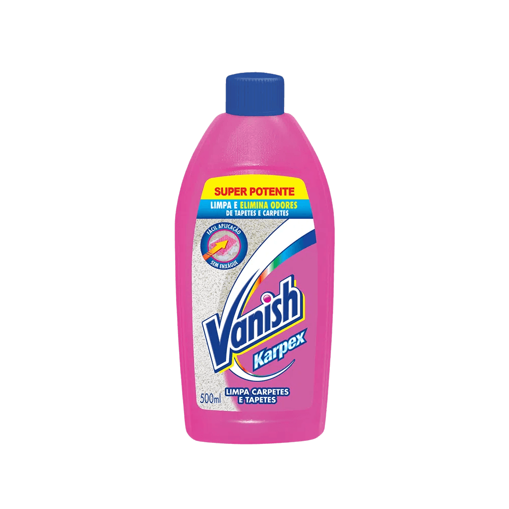Limpador de Carpetes e Tapetes Karpex Vanish 500ml. Categoria Produtos de Limpeza. Subcategoria Alvejante. Marca Vanish. Quantidade 500ml. Casa Limpa em São Paulo, Rua Apinajés 1484, Sumaré.