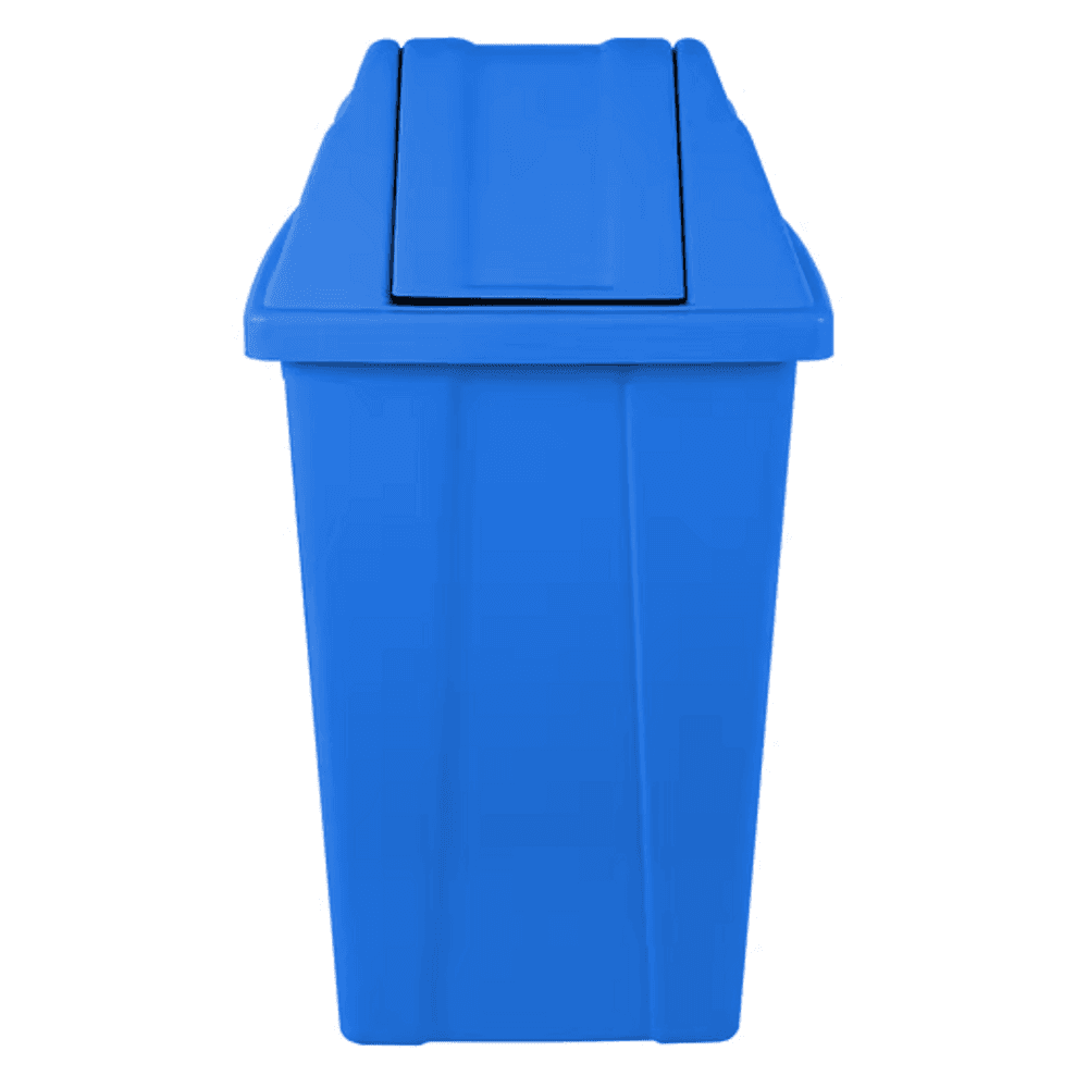 Lixeira 100L Azul Quadrada Basculante JSN Q100A. Categoria Comércio e Indústria. Subcategoria Lixeiras. Marca JSN. Quantidade 1. Casa Limpa em São Paulo, Rua Apinajés 1484, Sumaré.