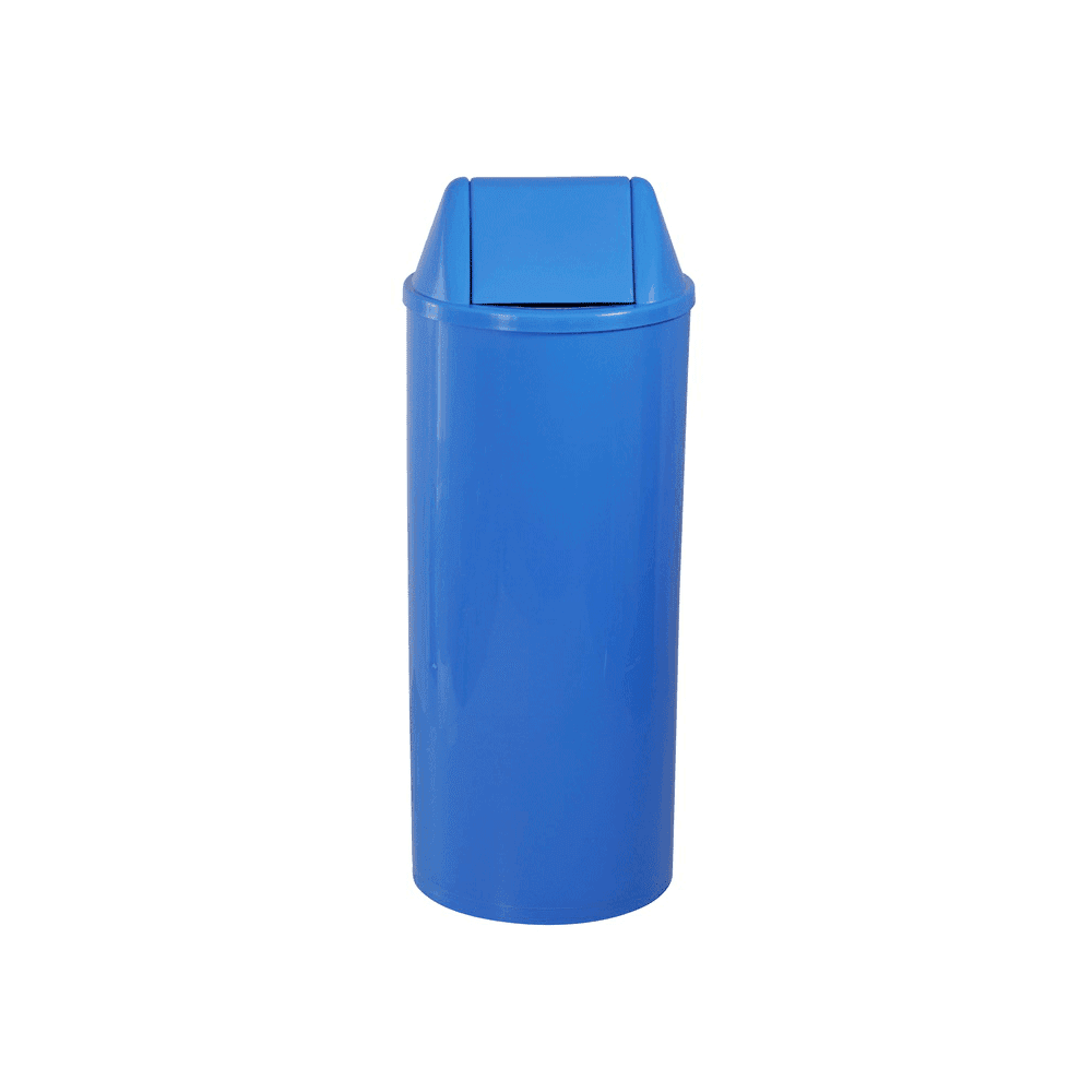 Lixeira Azul 22L Redonda com Tampa basculante JSN. Categoria Comércio e Indústria. Subcategoria Lixeiras. Marca JSN. Quantidade 1. Casa Limpa em São Paulo, Rua Apinajés 1484, Sumaré.