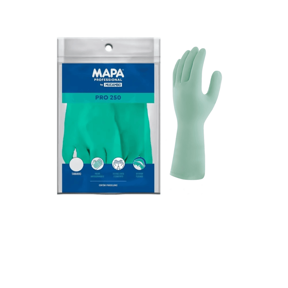 Luva de Látex Verde P Forrada Mucambo CA 2429 Proteção Química e Mecânica. Categoria EPI. Subcategoria Luvas para Limpeza. Marca Mapa. Quantidade 1. Casa Limpa em São Paulo, Rua Apinajés 1484, Sumaré.