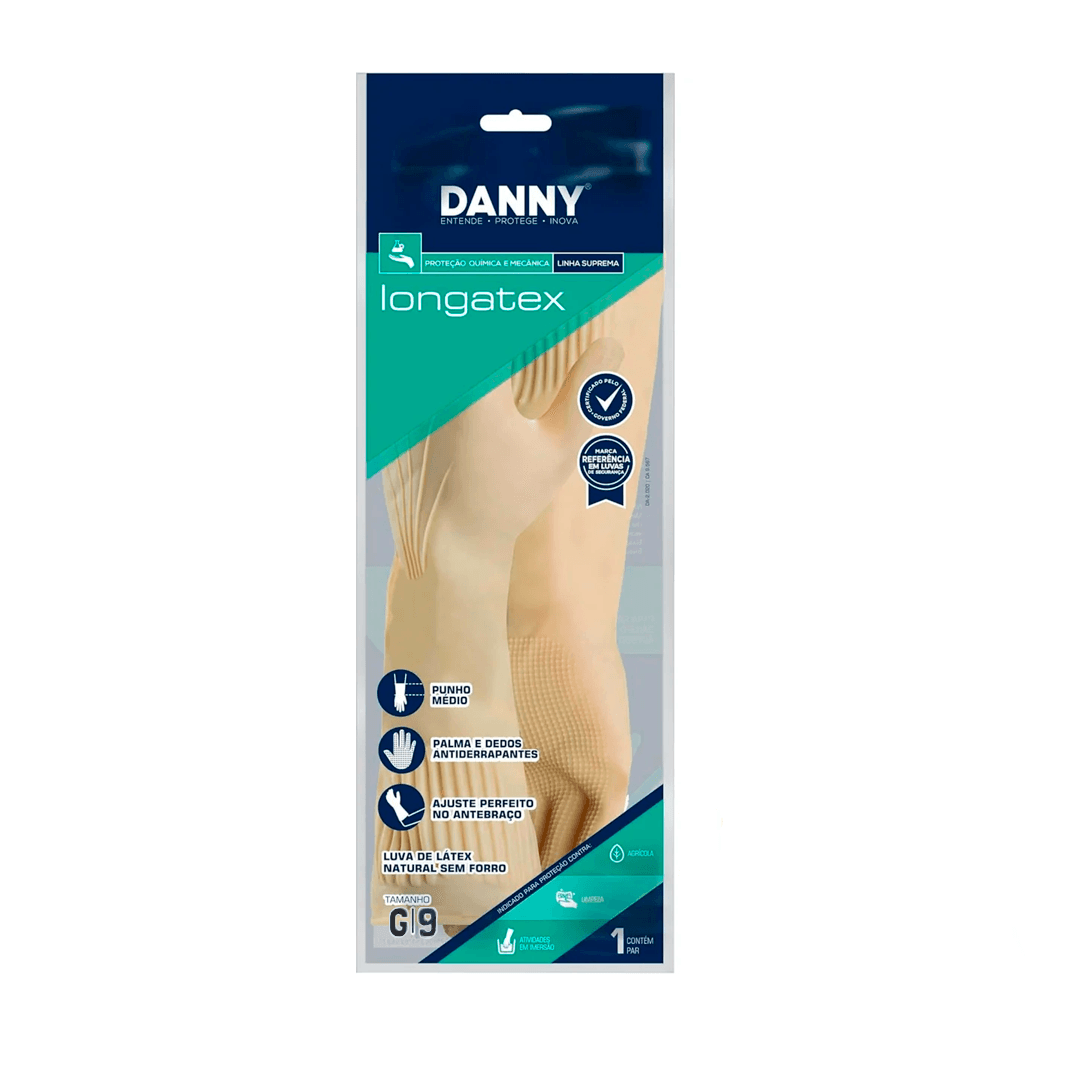 Luva Látex Longa G Danny. Categoria EPI. Subcategoria Luvas de Látex. Marca Danny. Quantidade 1 . Casa Limpa em São Paulo, Rua Apinajés 1484, Sumaré.