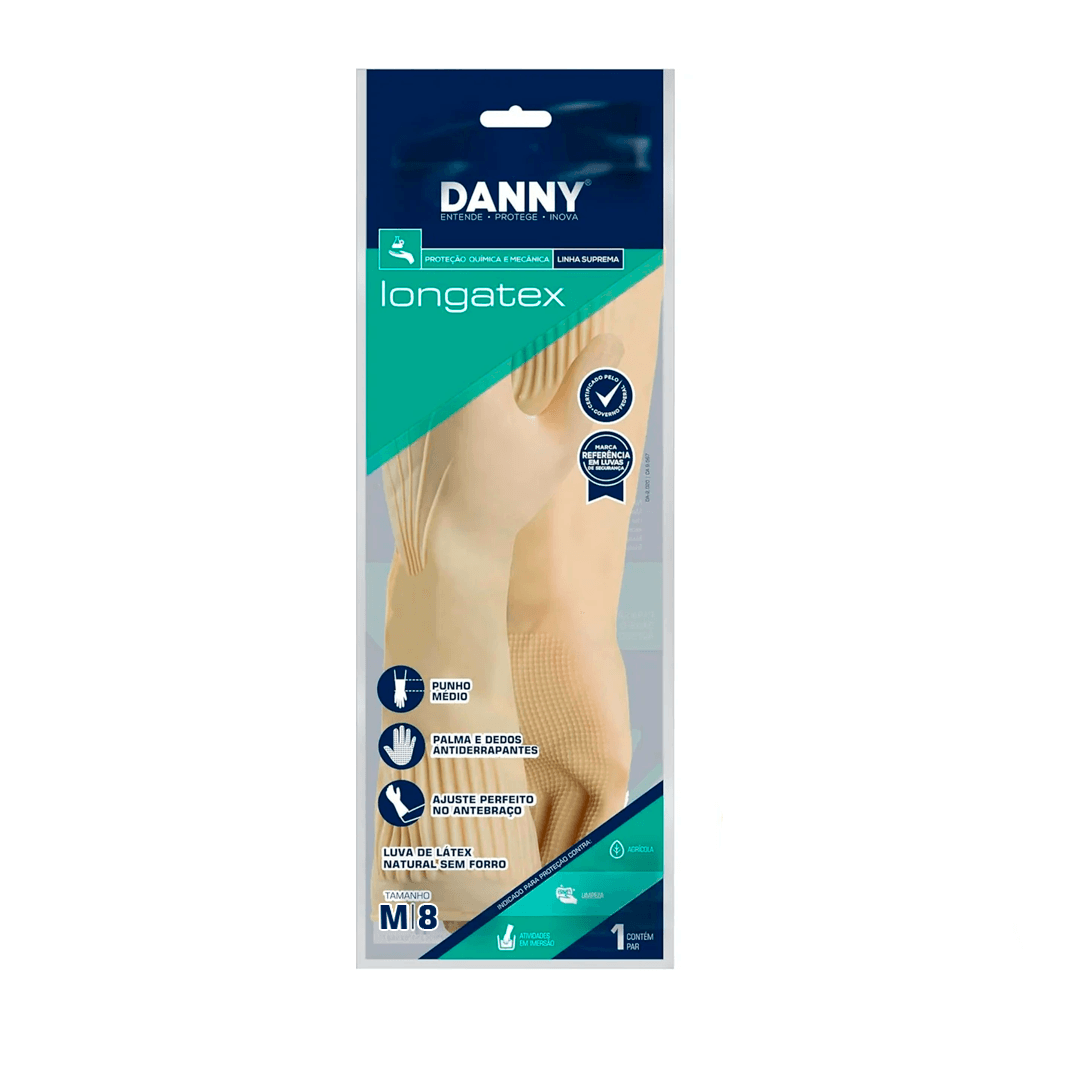 Luva Látex Longa M Danny. Categoria EPI. Subcategoria Luvas de Látex. Marca Danny. Quantidade 1. Casa Limpa em São Paulo, Rua Apinajés 1484, Sumaré.