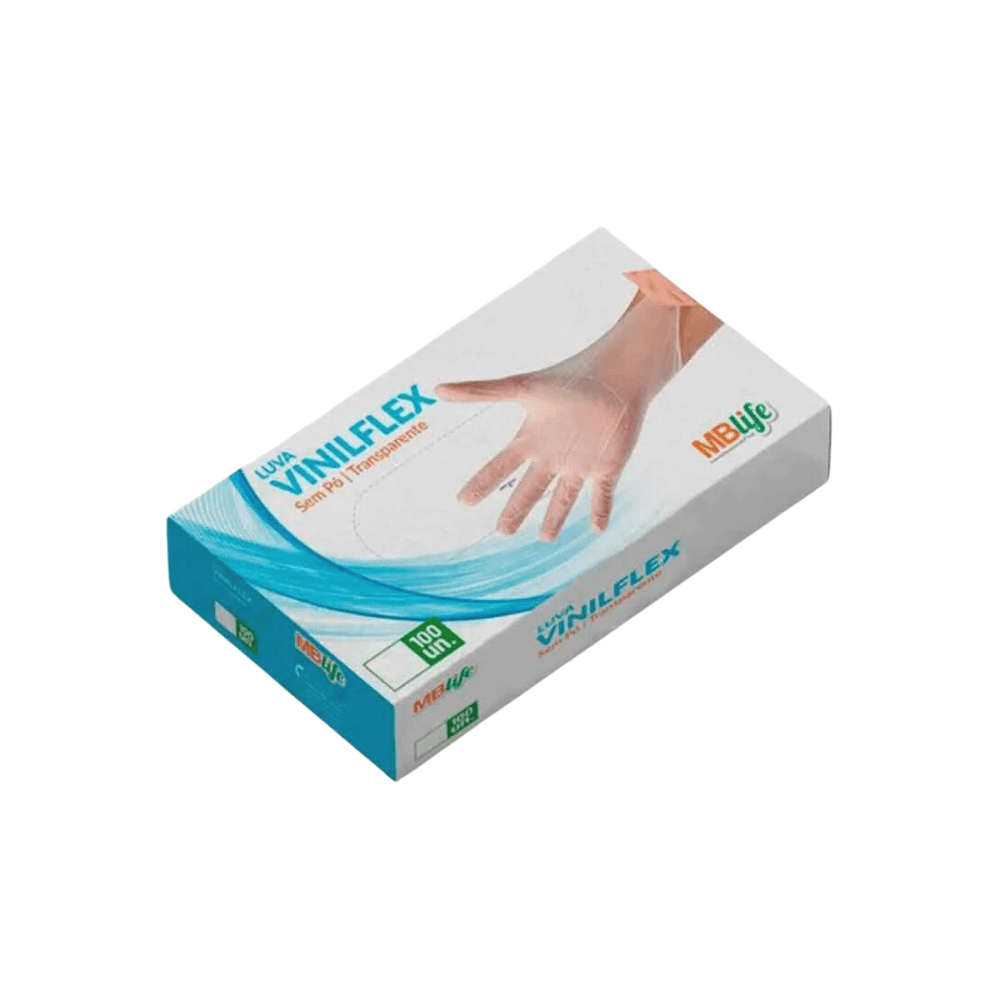 Luva Viniflex TPE MB Life 100 unidades. Categoria EPI. Subcategoria Luva de Viniflex. Marca Medix. Quantidade 100 unidades. Casa Limpa em São Paulo, Rua Apinajés 1484, Sumaré.