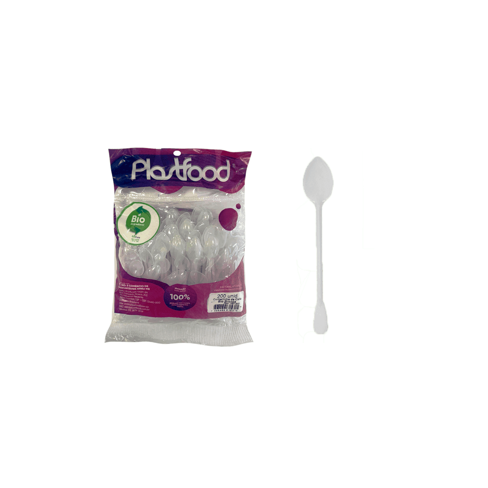 Mini Colher para Café 8,5cm Plastfood 10 pacotes com 200 colheres. Categoria Descartáveis e Embalagens. Subcategoria Mexedor para Café. Marca Plastfood. Quantidade 2000. Casa Limpa em São Paulo, Rua Apinajés 1484, Sumaré.