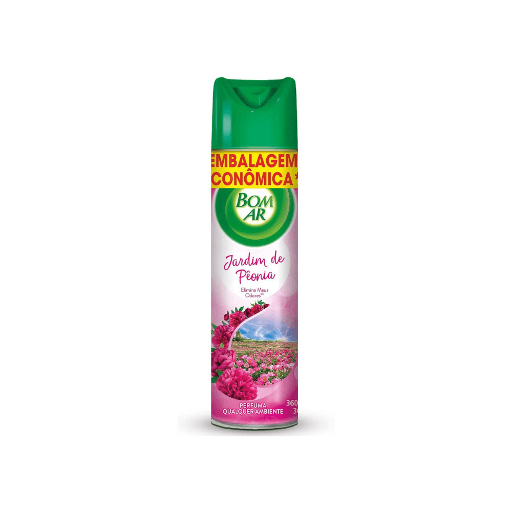 Odorizador de Ambientes Jardim de Peônia Bom Ar 360ml. Categoria Produtos de Limpeza. Subcategoria Odorizador de ambiente. Marca Bom Ar. Quantidade 360ml. Casa Limpa em São Paulo, Rua Apinajés 1484, Sumaré.
