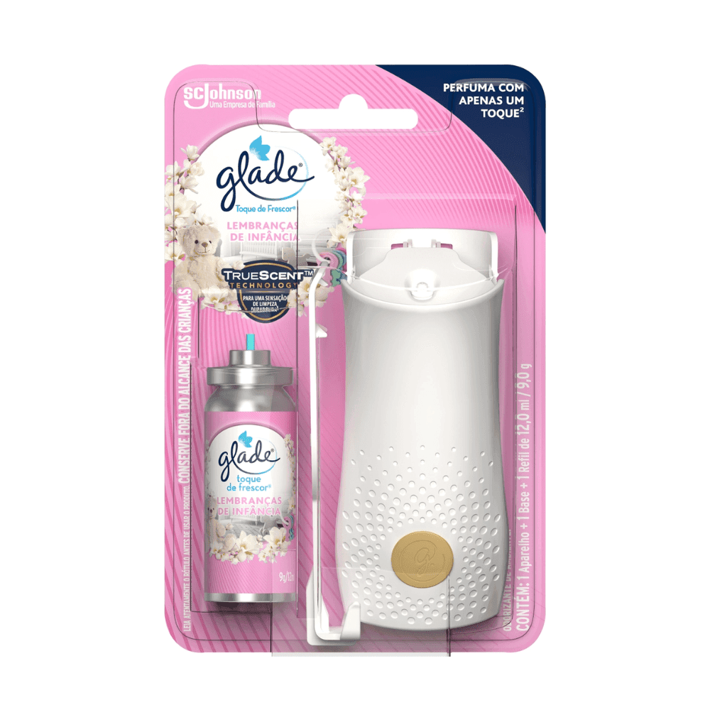 Odorizador de Ambientes Toque de Frescor Lembranças de Infância Glade aparelho + refil 12ml. Categoria Produtos de Limpeza. Subcategoria Odorizador de ambiente. Marca Glade. Quantidade 12ml. Casa Limpa em São Paulo, Rua Apinajés 1484, Sumaré.