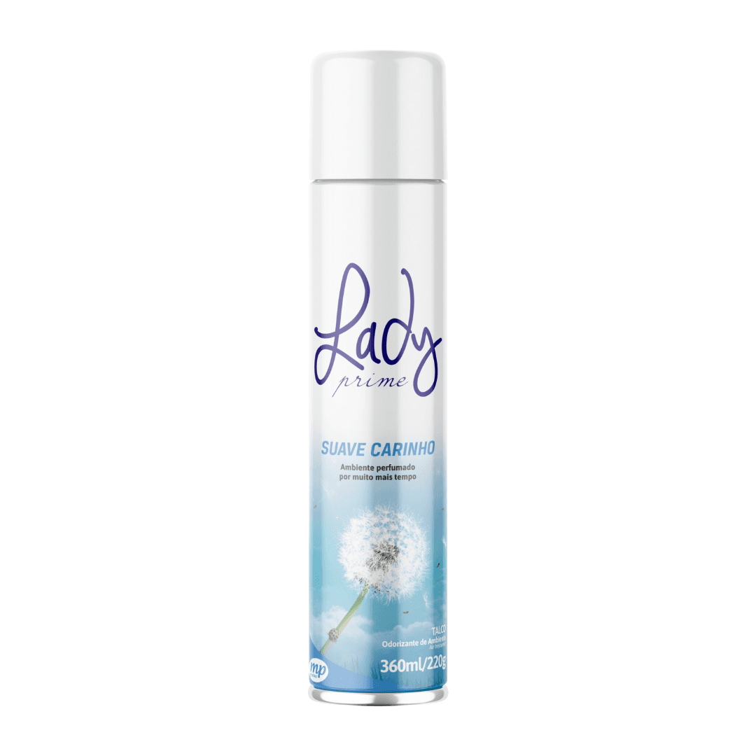 Odorizador Talco Lady Prime 360ml. Categoria Produtos de Limpeza. Subcategoria Odorizador de ambiente. Marca Lady Prime. Quantidade 360ml. Casa Limpa em São Paulo, Rua Apinajés 1484, Sumaré.