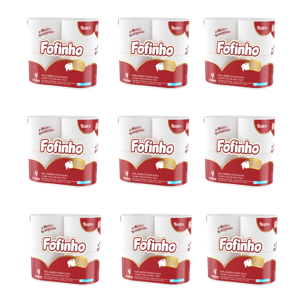 Papel Higiênico Folha Dupla Fofinho 24 pacotes com 4 rolos cada de 30m. Categoria Papéis. Subcategoria Papel Higiênico Doméstico. Marca Fofinho. Quantidade 96 Rolos. Casa Limpa em São Paulo, Rua Apinajés 1484, Sumaré.