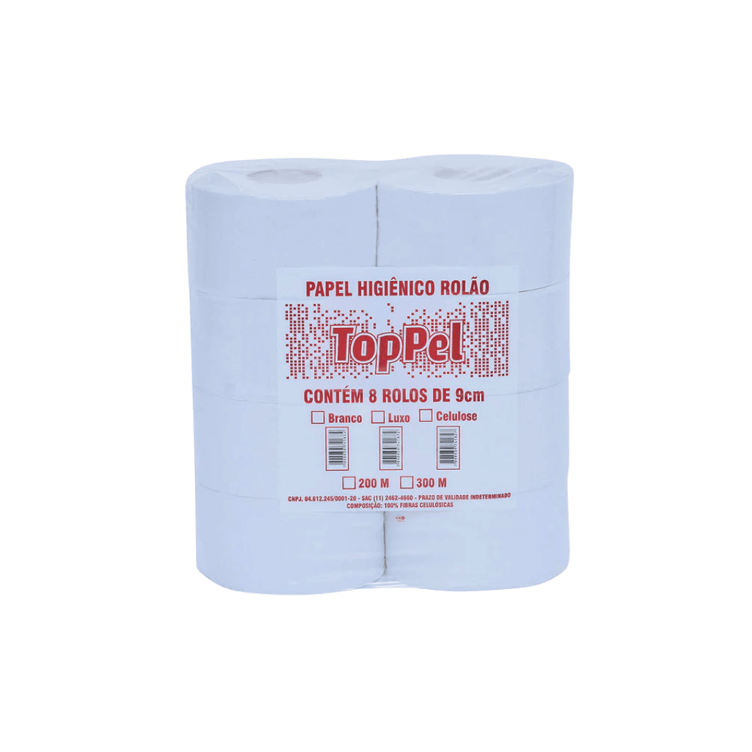 Papel Higiênico Rolão Luxo folha simples Toppel 8 rolos. Categoria Papéis. Subcategoria Papel Higiênico Rolão. Marca Toppel. Quantidade 8 rolos. Casa Limpa em São Paulo, Rua Apinajés 1484, Sumaré.