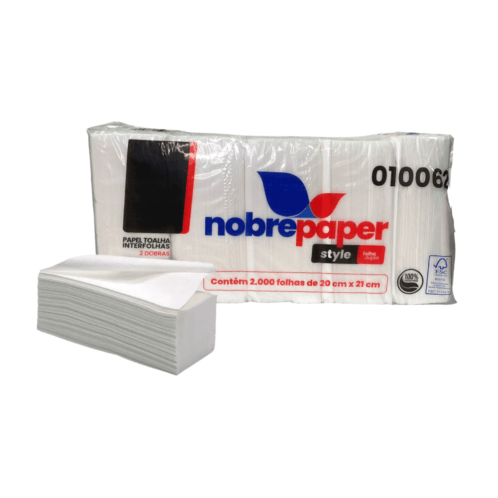 Papel Interfolha 100% Celulose 2 Dobras Nobre Paper 2.000 folhas. Categoria Papéis. Subcategoria Papel Interfolha. Marca Nobre Paper. Quantidade 2.000 folhas. Casa Limpa em São Paulo, Rua Apinajés 1484, Sumaré.