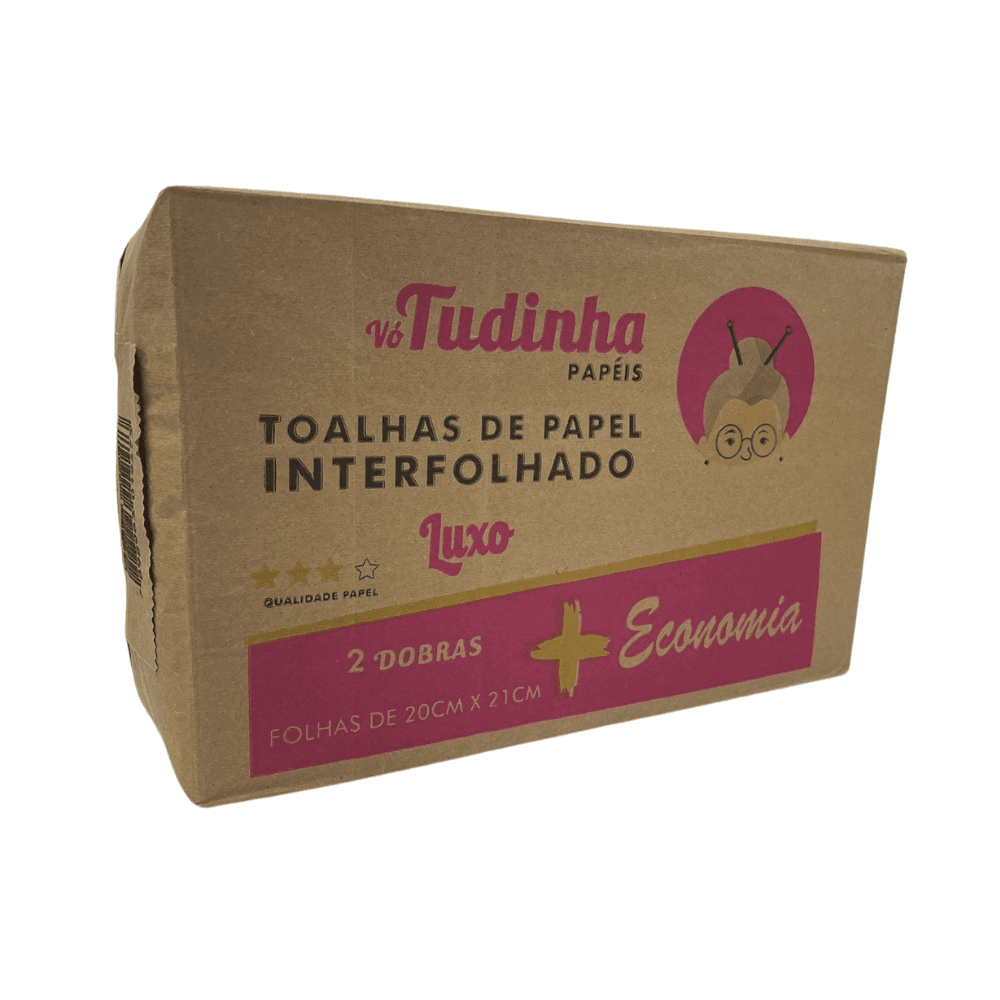 Papel Interfolha 2 Dobras Luxo 20x21cm Vó Tudinha. Categoria Papéis. Subcategoria Papel Interfolha. Marca Vó Tudinha. Quantidade 600g. Casa Limpa em São Paulo, Rua Apinajés 1484, Sumaré.