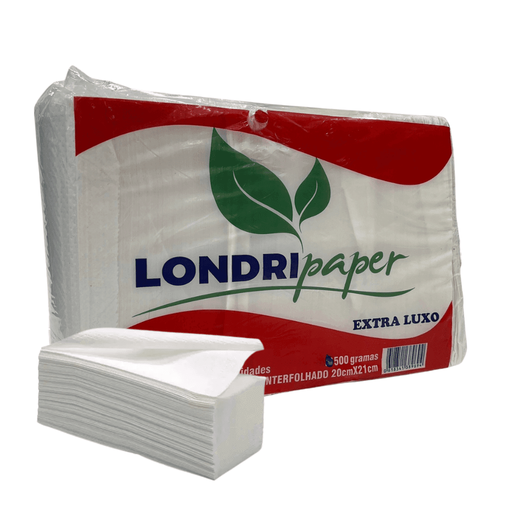 Papel Interfolha Extra Luxo 20x21cm 2 dobras folha simples LondriPaper. Categoria Papéis. Subcategoria Papel Interfolha. Marca Londripaper. Quantidade 500g. Casa Limpa em São Paulo, Rua Apinajés 1484, Sumaré.