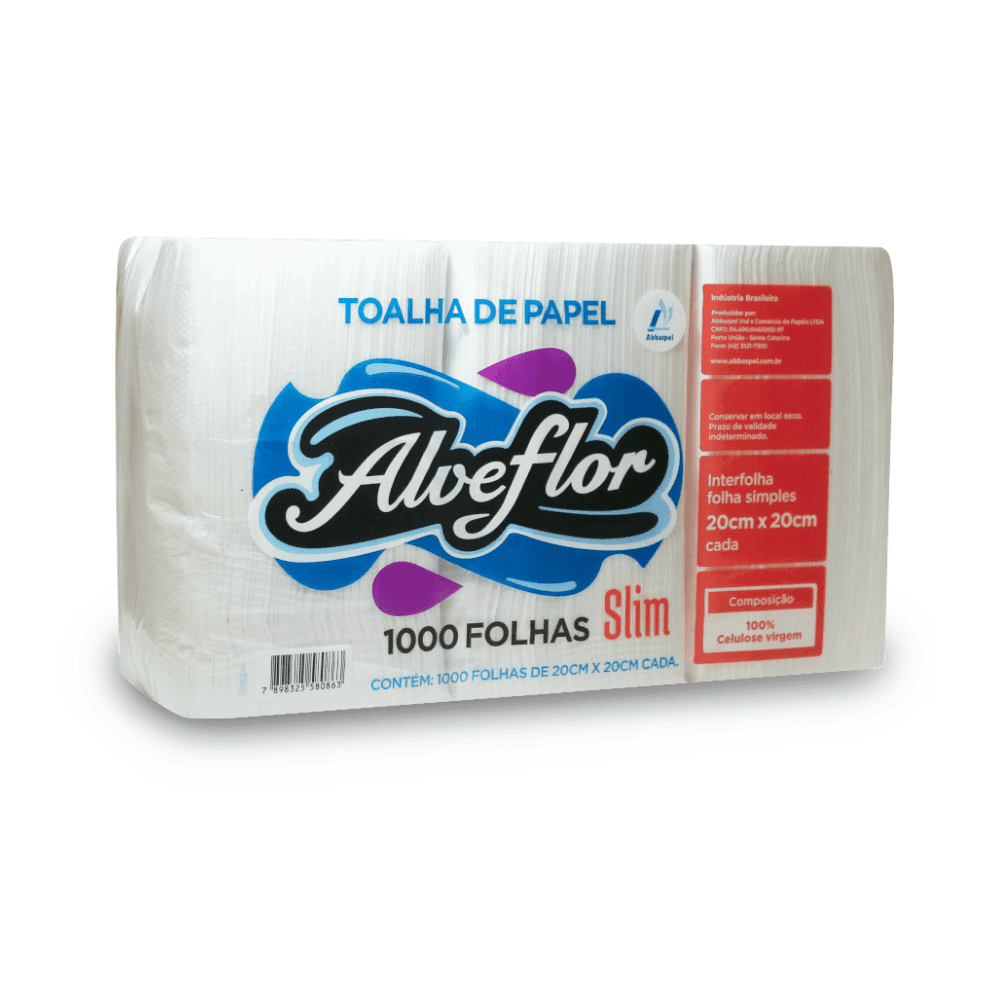 Papel Interfolha Folha Simples 2 Dobras 100% Celulose 20x20cm Alve Slim 1000 folhas. Categoria Papéis. Subcategoria Papel Interfolha. Marca Alveflor. Quantidade 1.000 folhas. Casa Limpa em São Paulo, Rua Apinajés 1484, Sumaré.