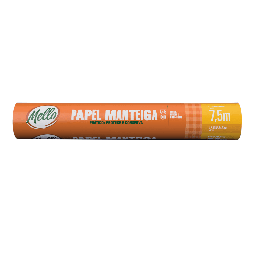 Papel Manteiga 0,29x7,5m Mello Ideal para Forno, Freezer e Micro-ondas. Categoria Descartáveis e Embalagens. Subcategoria Papel Manteiga. Marca Mello Descartáveis. Quantidade 1. Casa Limpa em São Paulo, Rua Apinajés 1484, Sumaré.
