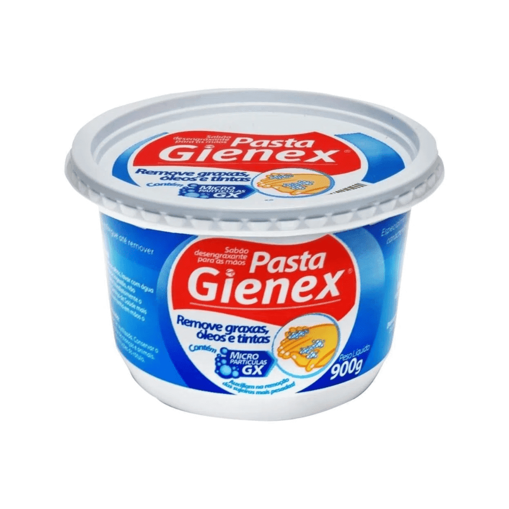Pasta Desengraxante para as mãos Gienex 900g Remove graxas, óleos e tintas. Categoria Produtos de Limpeza. Subcategoria Desengordurante. Marca Gienex. Quantidade 900g. Casa Limpa em São Paulo, Rua Apinajés 1484, Sumaré.