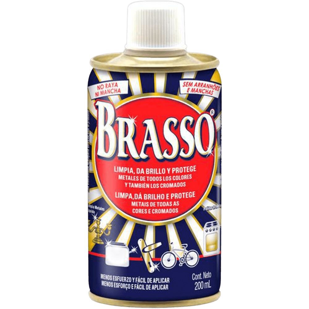 Polidor Líquido Brasso 200ml. Categoria Produtos de Limpeza. Subcategoria Polidor de Metais. Marca Brasso. Quantidade 1. Casa Limpa em São Paulo, Rua Apinajés 1484, Sumaré.