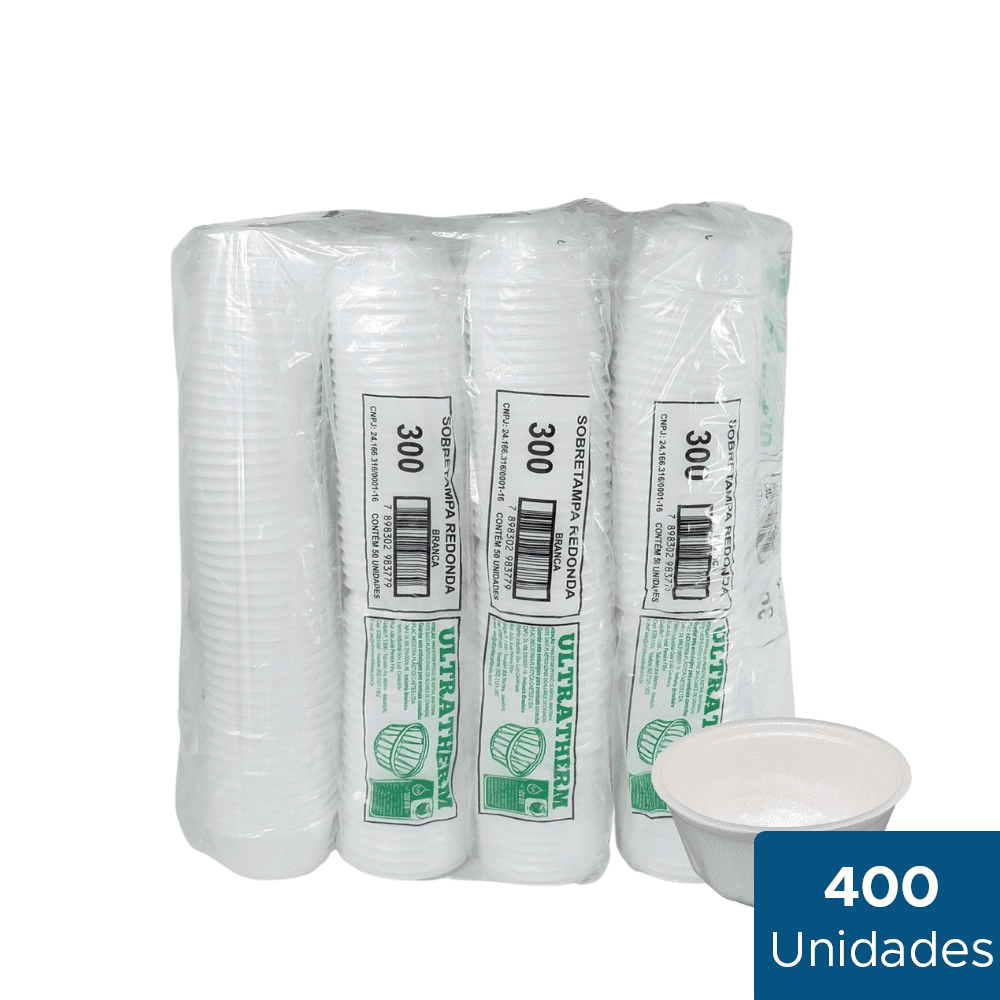 Pote de Isopor 300ml MR300 Ultratherm 400 unidades. Categoria Descartáveis e Embalagens. Subcategoria Potes Descartáveis. Marca Ultra. Quantidade 400. Casa Limpa em São Paulo, Rua Apinajés 1484, Sumaré.