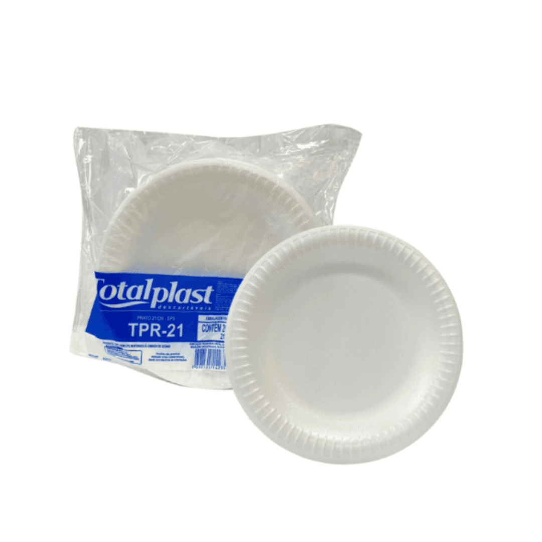 Prato de Isopor Raso para Refeição Totalplast. Categoria Descartáveis e Embalagens. Subcategoria Pratos Descartáveis. Marca Totalplast. Quantidade 20 Unidades . Casa Limpa em São Paulo, Rua Apinajés 1484, Sumaré.
