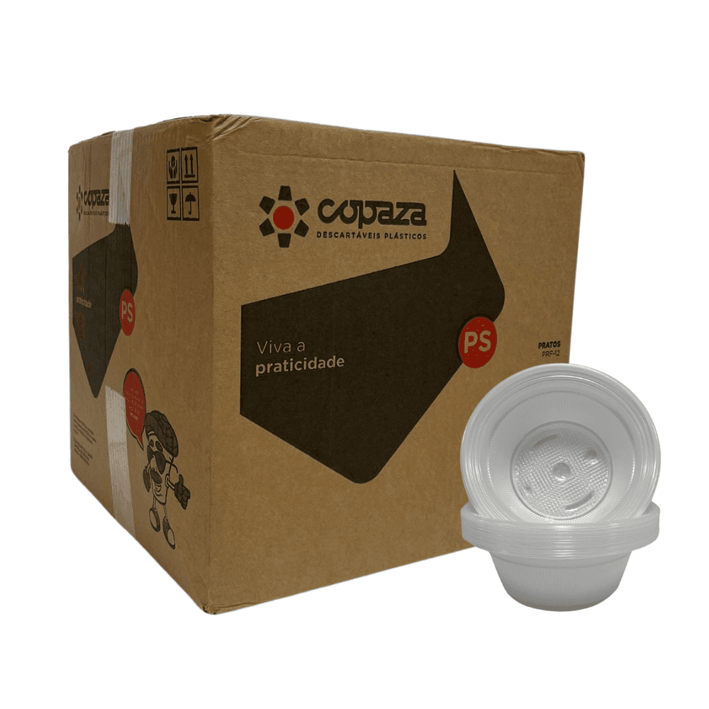Prato Fundo 12cm Translúcido Copaza 2.600 unidades. Categoria Descartáveis e Embalagens. Subcategoria Pratos Descartáveis. Marca Copaza. Quantidade 2600. Casa Limpa em São Paulo, Rua Apinajés 1484, Sumaré.