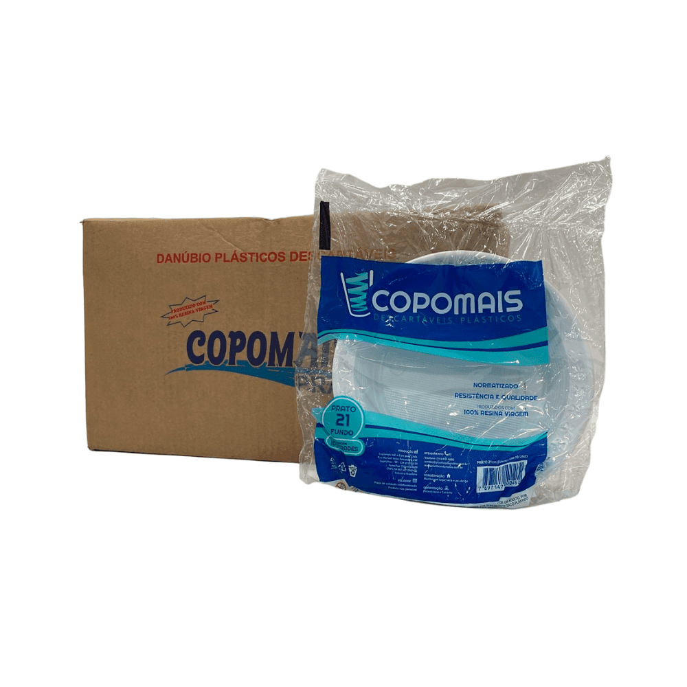 Prato Fundo 21cm Branco para Refeição Copomais PS 500 unidades. Categoria Descartáveis e Embalagens. Subcategoria Pratos Descartáveis. Marca Copomais. Quantidade 500. Casa Limpa em São Paulo, Rua Apinajés 1484, Sumaré.