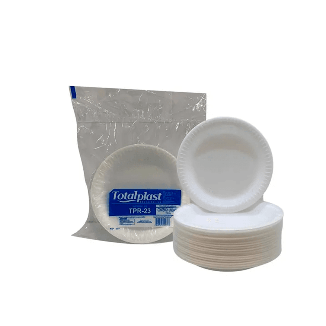 Prato Isopor Raso 23cm Totalplast. Categoria Descartáveis e Embalagens. Subcategoria Kit para Churrasco. Marca Totalplast. Quantidade 200 Unidades . Casa Limpa em São Paulo, Rua Apinajés 1484, Sumaré.