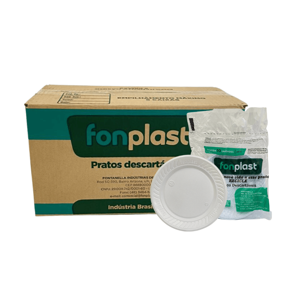 Prato Raso 18cm Branco para Sobremesa Fonplast 5.00 unidades. Categoria Descartáveis e Embalagens. Subcategoria Pratos Descartáveis. Marca Fonplast. Quantidade 5000. Casa Limpa em São Paulo, Rua Apinajés 1484, Sumaré.