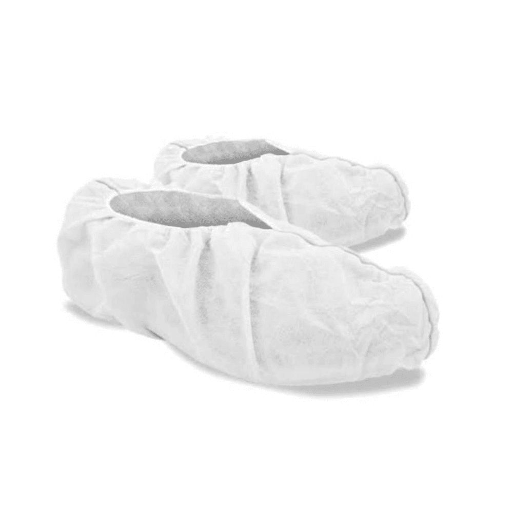 Propé de TNT 20g Protmed com 100 unidades. Categoria EPI. Subcategoria Pro Pé. Marca Poliflor. Quantidade 100 unidades. Casa Limpa em São Paulo, Rua Apinajés 1484, Sumaré.