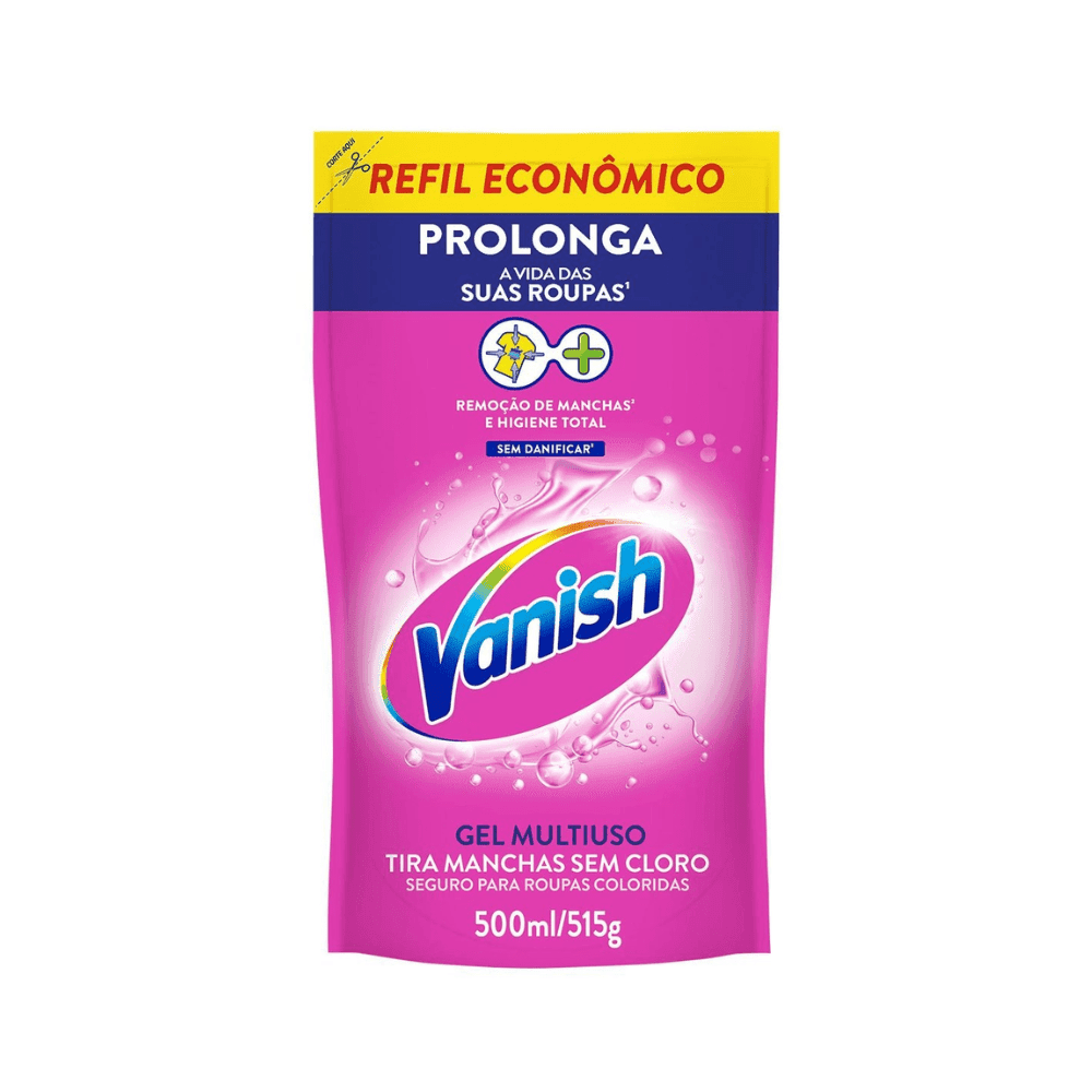 Refil Alvejante Tira Manchas Vanish 500ml Indicado para Roupas Brancas e Coloridas. Categoria Produtos de Limpeza. Subcategoria Alvejante. Marca Vanish. Quantidade 500ml. Casa Limpa em São Paulo, Rua Apinajés 1484, Sumaré.