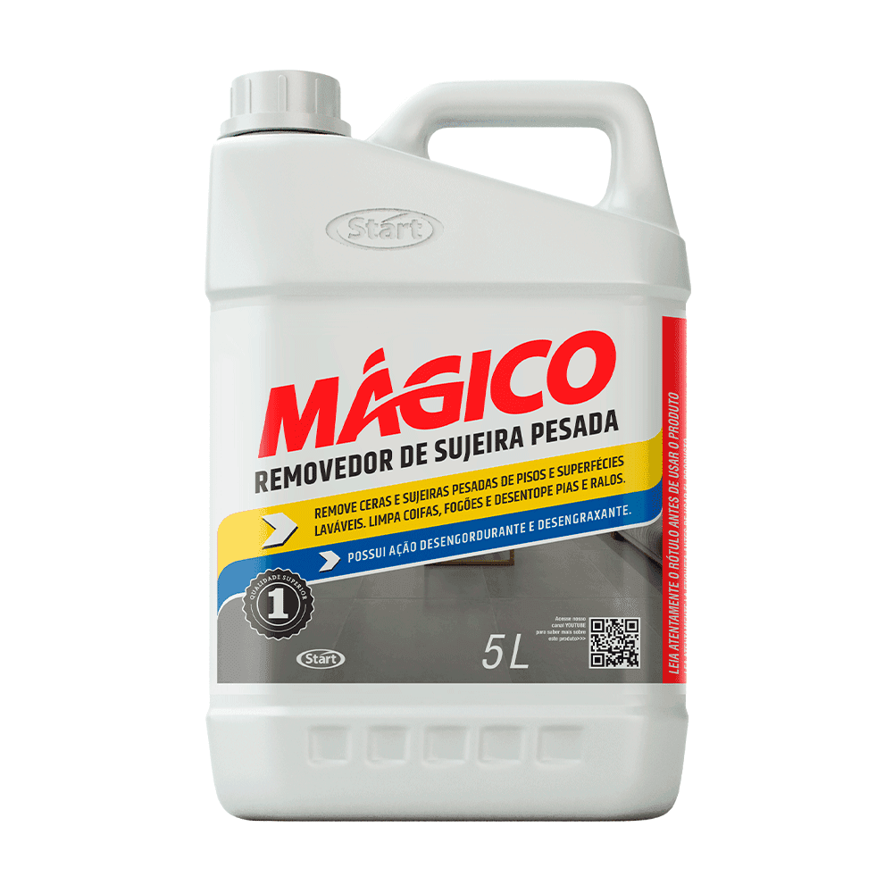 Removedor de Sujeira Pesada e Cera Mágico Start 5l. Categoria Produtos de Limpeza. Subcategoria Removedor. Marca Mágico. Quantidade 5l. Casa Limpa em São Paulo, Rua Apinajés 1484, Sumaré.