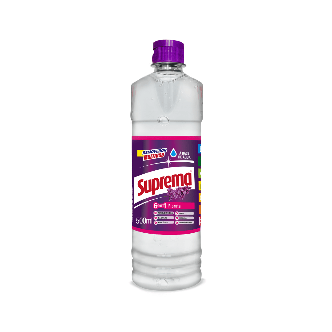 Removedor Multiuso Florata Suprema 500ml. Categoria Produtos de Limpeza. Subcategoria Removedor. Marca Suprema. Quantidade 500ml. Casa Limpa em São Paulo, Rua Apinajés 1484, Sumaré.