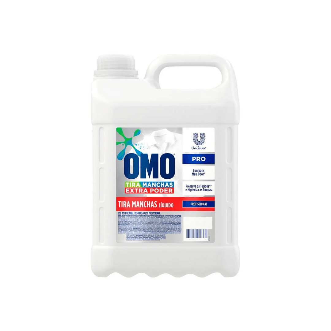 Sabão Líquido Profissional OMO Tira Manchas 5 Litros. Categoria Produtos de Limpeza. Subcategoria Sabão. Marca Omo. Quantidade 5 Litros. Casa Limpa em São Paulo, Rua Apinajés 1484, Sumaré.