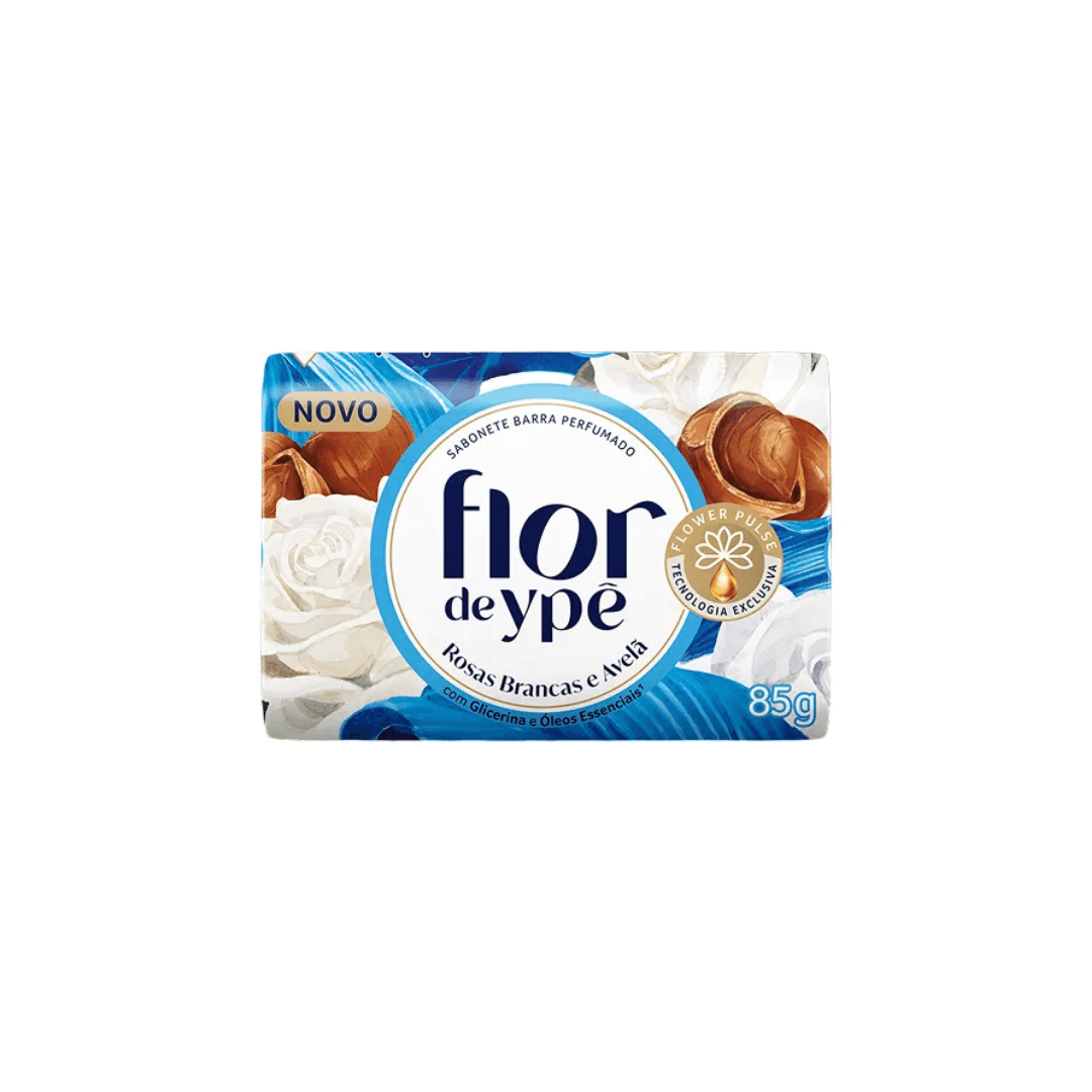 Sabonete Flor de Ypê Rosas Brancas e Avelã 12x85g. Categoria Higiene e Cuidados. Subcategoria Sabonetes. Marca Flor de Ypê. Quantidade 85g. Casa Limpa em São Paulo, Rua Apinajés 1484, Sumaré.