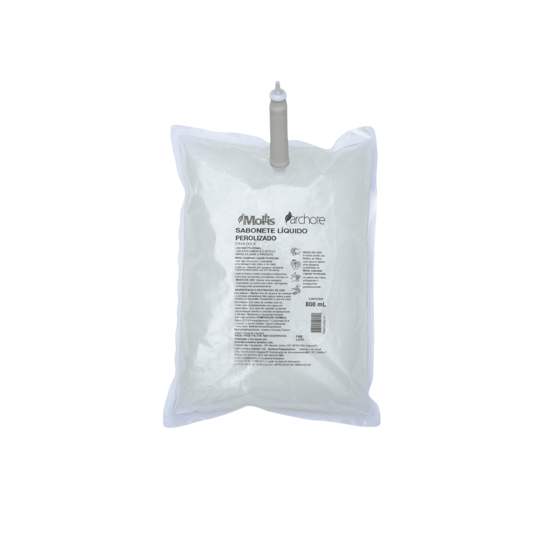 Sabonete Líquido Erva Doce Branco Perolado Mollis Archote Refil de 800ml. Categoria Higiene e Cuidados. Subcategoria Sabonetes. Marca Mollis. Quantidade 800 ml. Casa Limpa em São Paulo, Rua Apinajés 1484, Sumaré.