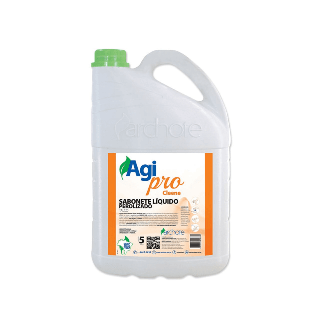 Sabonete Líquido Talco Perolado Agi Pro Cleene 5L. Categoria Higiene e Cuidados. Subcategoria Sabonetes. Marca Archote. Quantidade 5L. Casa Limpa em São Paulo, Rua Apinajés 1484, Sumaré.
