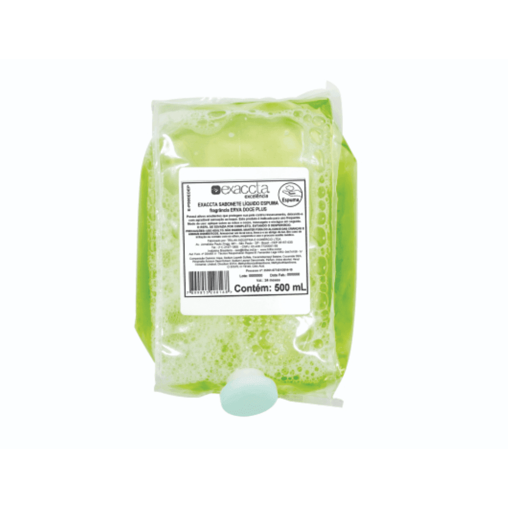 Sabonete Refil Espuma Plus Erva Doce Exaccta Trilha 500ml. Categoria Higiene e Cuidados. Subcategoria Sabonetes. Marca Exaccta. Quantidade 500ml. Casa Limpa em São Paulo, Rua Apinajés 1484, Sumaré.