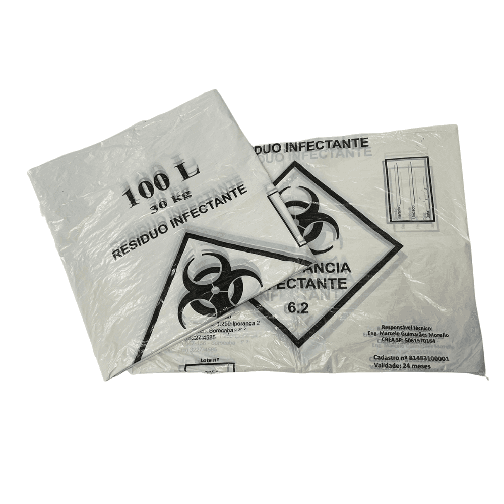 Saco 110L para Lixo Infectante EMbalac 100 unidades. Categoria Sacos e Sacolas. Subcategoria Saco Infectante. Marca Embalac. Quantidade 100 Sacos. Casa Limpa em São Paulo, Rua Apinajés 1484, Sumaré.