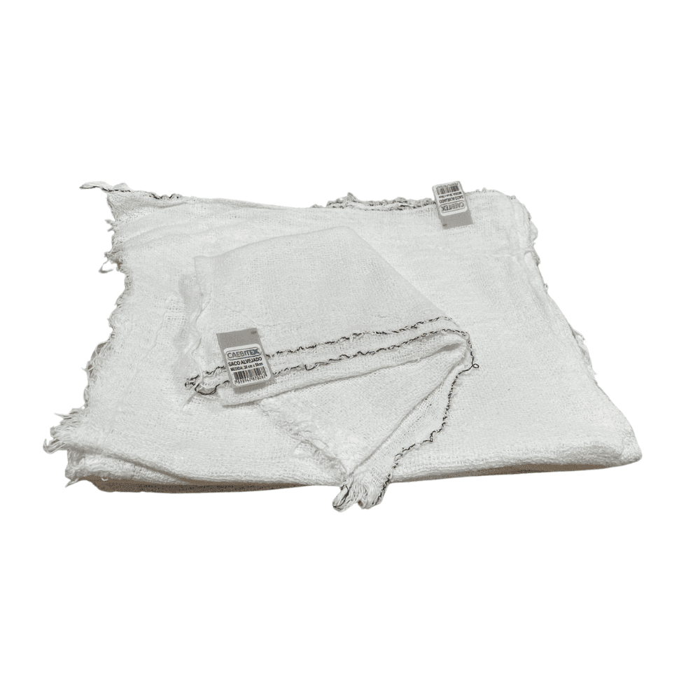 Saco Alvejado 30x50cm Branco Caebi 6 unidades. Categoria Acessórios para Limpeza. Subcategoria Pano de Chão. Marca Caebi. Quantidade 6 Panos. Casa Limpa em São Paulo, Rua Apinajés 1484, Sumaré.