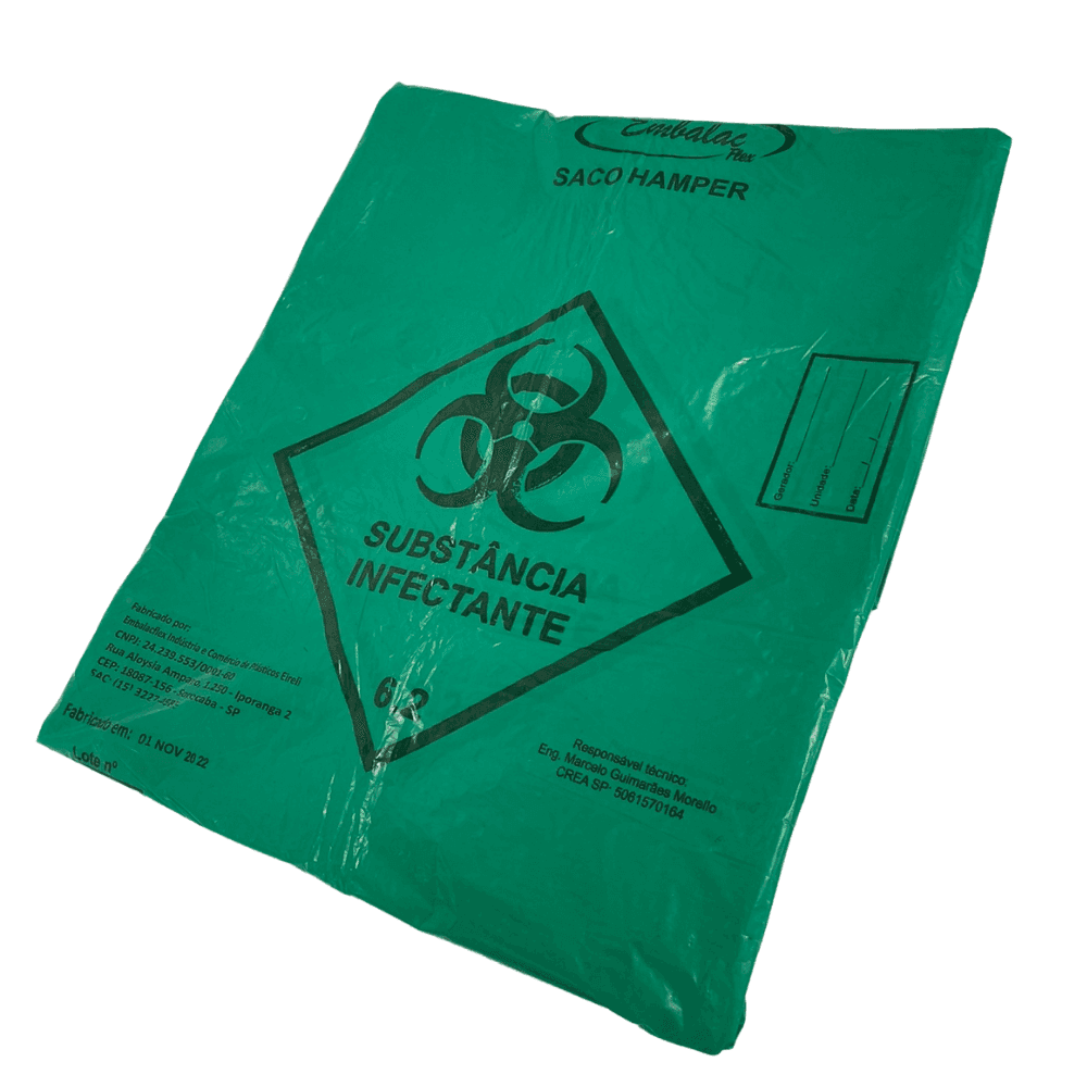 Saco Hamper Verde 200 litros com fitilho Embalac com 50 unidades. Categoria Sacos e Sacolas. Subcategoria Saco Hamper. Marca Embalac. Quantidade 50 unidades. Casa Limpa em São Paulo, Rua Apinajés 1484, Sumaré.