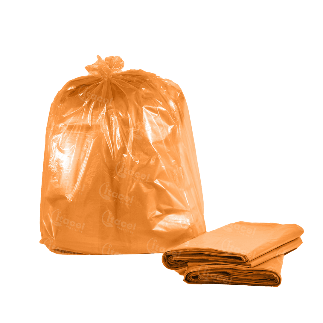 Saco p/Lixo 60L Laranja Itacel. Categoria Sacos e Sacolas. Subcategoria Saco para Lixo. Marca Itacel. Quantidade 1,280Kg. Casa Limpa em São Paulo, Rua Apinajés 1484, Sumaré.