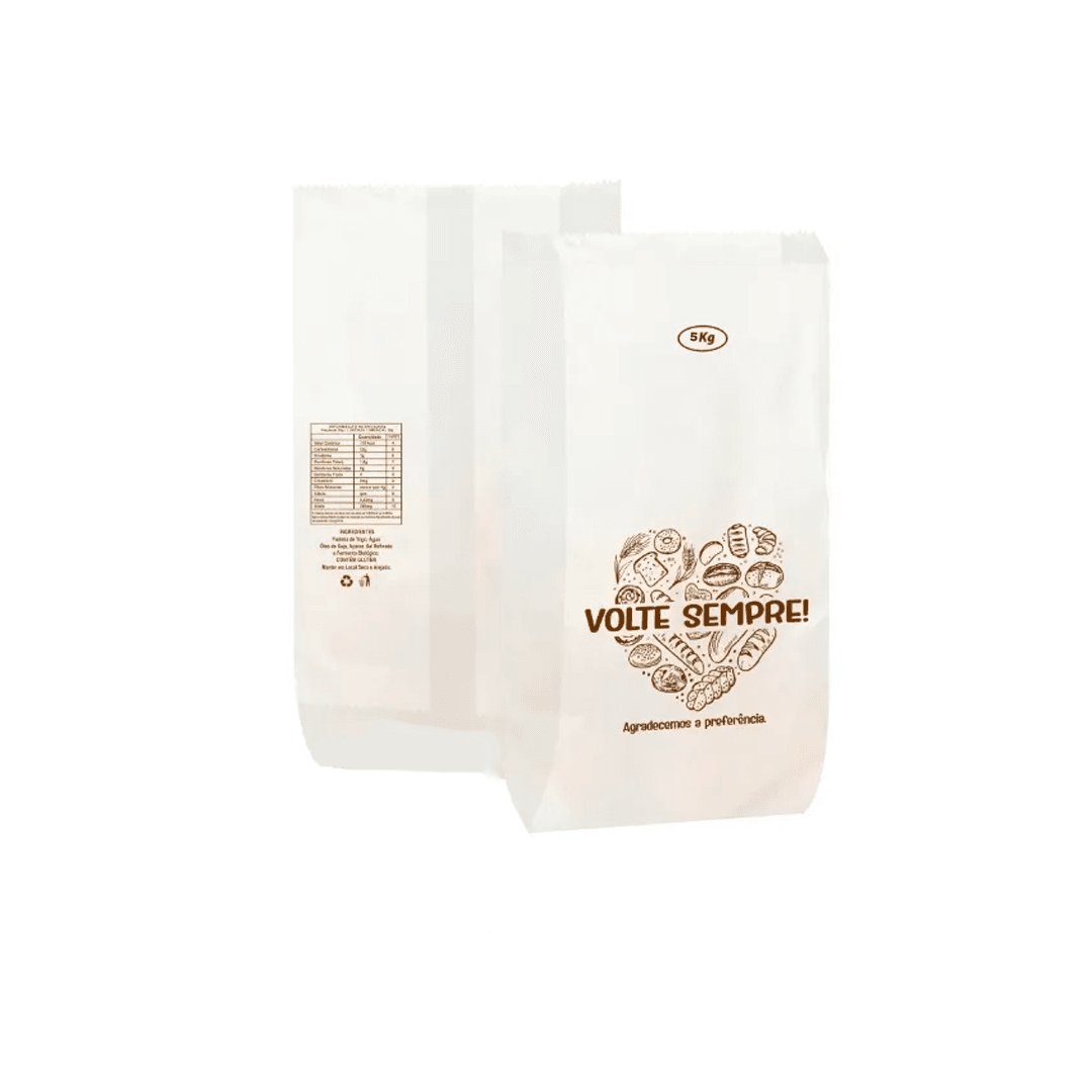 Saco para pão Kraft de Papel Branco de 5kg com 500 unidades. Categoria Descartáveis e Embalagens. Subcategoria Sacos de Papel. Marca Embale Bem. Quantidade 500 Unidades . Casa Limpa em São Paulo, Rua Apinajés 1484, Sumaré.