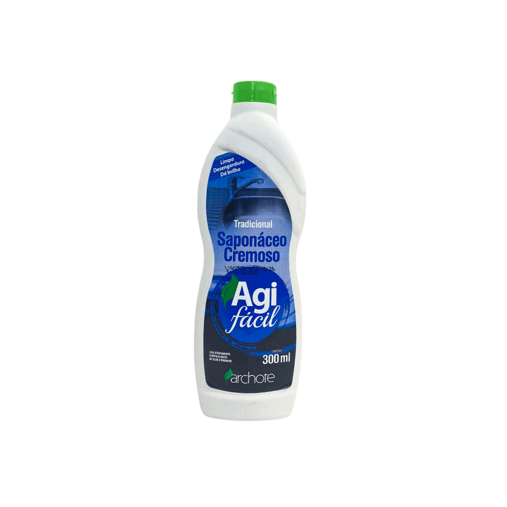 Saponáceo Cremoso tradicional Agi Fácil 300ml. Categoria Produtos de Limpeza. Subcategoria Saponáceo. Marca Agifácil. Quantidade 300ML . Casa Limpa em São Paulo, Rua Apinajés 1484, Sumaré.