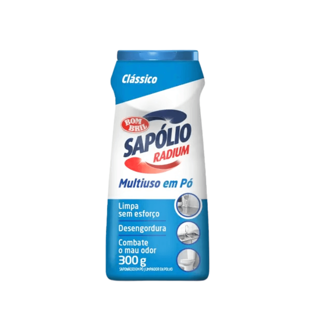 SAPONACEO PO 300G CLASSIC RADIUM. Categoria Produtos de Limpeza. Subcategoria Saponáceo. Marca Sapólio. Quantidade 300g. Casa Limpa em São Paulo, Rua Apinajés 1484, Sumaré.