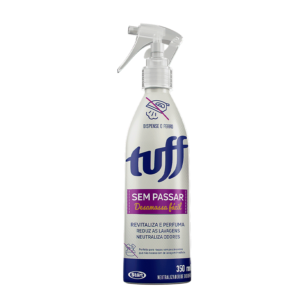 Sem passar Spray Tuff Start 350ml. Categoria Produtos de Limpeza. Subcategoria Amaciante. Marca Tuff. Quantidade 350ml. Casa Limpa em São Paulo, Rua Apinajés 1484, Sumaré.