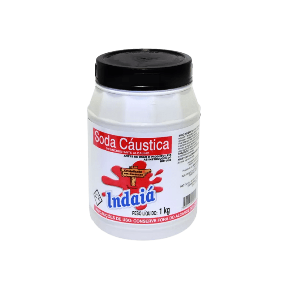 Soda Caustica em pó Indaiá 1kg. Categoria Produtos de Limpeza. Subcategoria Soda Cáustica. Marca Indaiá. Quantidade 1kg. Casa Limpa em São Paulo, Rua Apinajés 1484, Sumaré.