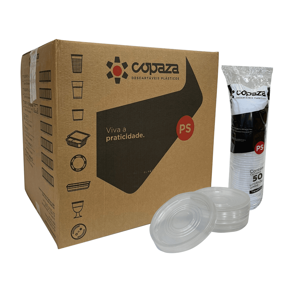 Tampa Descartável TC200 Translúcida para Copos 150/180/200/250ml e pote gomado 110ml Copaza com 3.000 unidades. Categoria Descartáveis e Embalagens. Subcategoria Tampas Descartáveis. Marca Copaza. Quantidade 3.000 unidades. Casa Limpa em São Paulo, Rua Apinajés 1484, Sumaré.