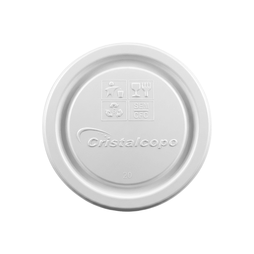 Tampa para Marmitex de Isopor 750/1100ml Cristalcopo. Categoria Descartáveis e Embalagens. Subcategoria Descartáveis . Marca Cristalcopo. Quantidade 200 Unidades. Casa Limpa em São Paulo, Rua Apinajés 1484, Sumaré.