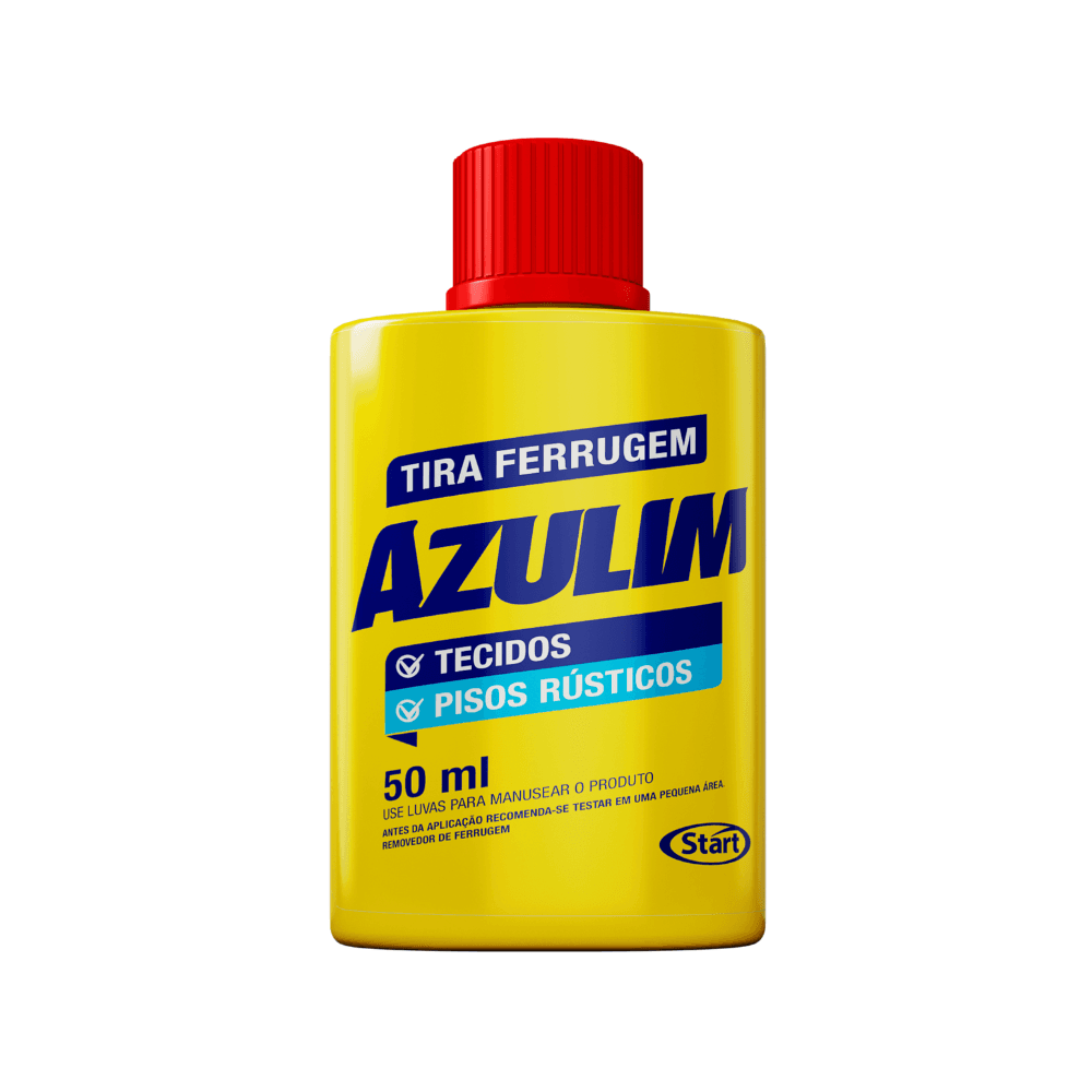 Tira Ferrugem Azulim Start caixa com 12 unidades 50ml Indicado para Roupas e Pisos Rústicos. Categoria Produtos de Limpeza. Subcategoria Alvejante. Marca Start. Quantidade 500ml. Casa Limpa em São Paulo, Rua Apinajés 1484, Sumaré.
